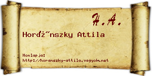 Horánszky Attila névjegykártya